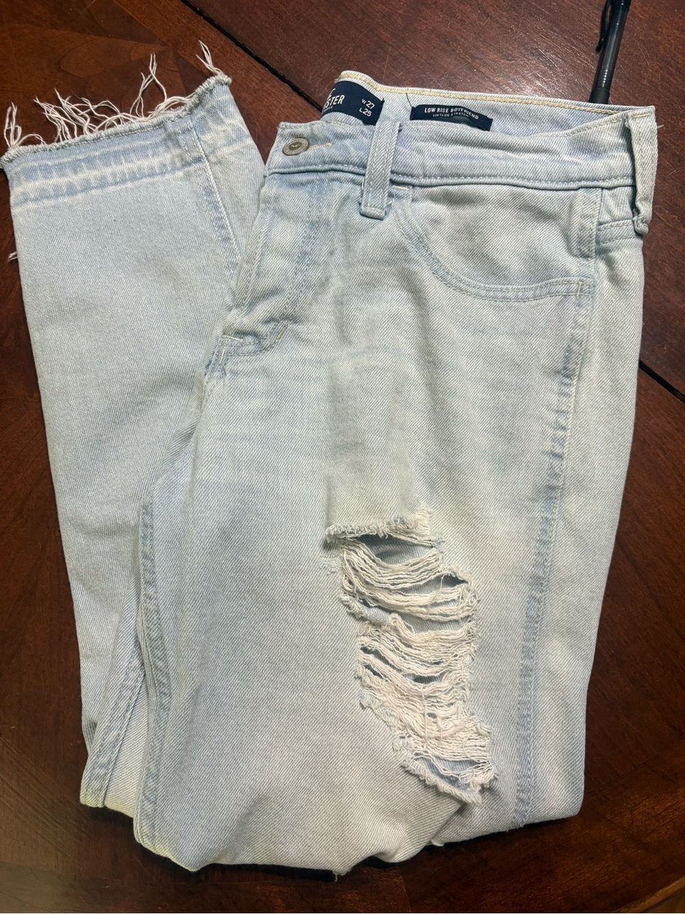 Hollister Low Rise boyfriend Vintage stretch women’s jeans 5R, W27, L25